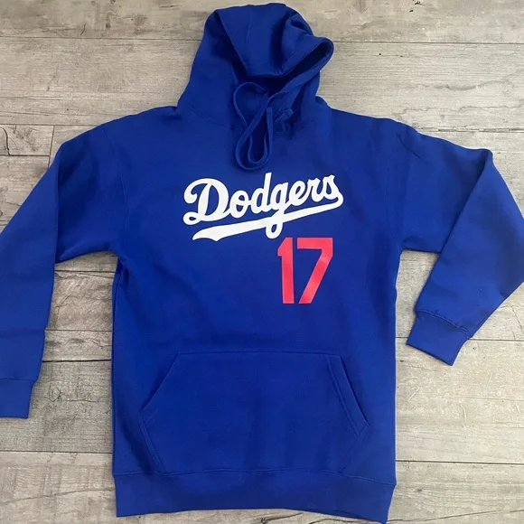 Ohtani Los Angeles Dodgers Blue Hoodie LA - Picture 1 of 4